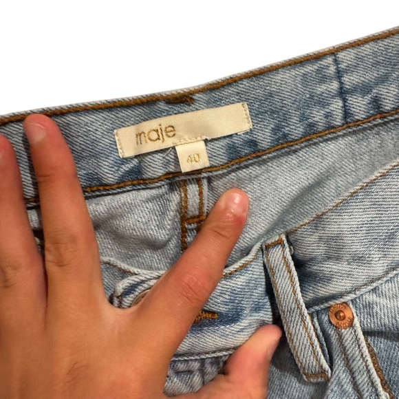 MAJE high waist light blue ankle jeans - size 40 (approx 28 equivalent) - Picture 5 of 8